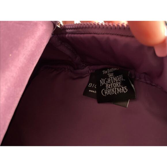 Bioworld Disney Nightmare Before Christmas Mini Purse Backpack Jack Sally Purple - Picture 10 of 16
